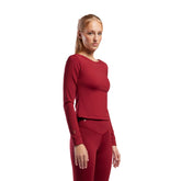 Crop Top Donna Macron Evelyne Bordeaux | NonSoloSport