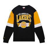 Felpa Uomo Mitchell & Ness Nba All Over 3.0 Lakers Girocollo Fleece Nero | NonSoloSport