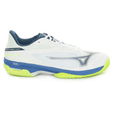 Scarpa da Tennis Uomo Mizuno Wave Exceed Court CC Bianco Blu | NonSoloSport