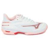 Scarpa da Tennis Donna Mizuno Wave Exceed Court CC Bianco Rosa | NonSoloSport