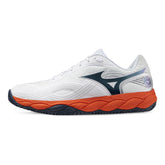 Scarpa da Tennis Uomo Mizuno Wave Enforce Court 2 CC Bianco Arancione | NonSoloSport