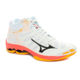 Scarpa da Volley Uomo Mizuno Wave Voltage 2 Mid Bianco Corallo | NonSoloSport