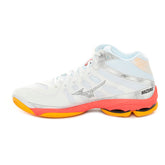 Scarpa da Volley Uomo Mizuno Wave Voltage 2 Mid Bianco Corallo | NonSoloSport