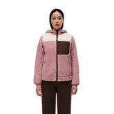 Felpa Pile Donna Napapijri Yupik Rosa Bianco | NonSoloSport