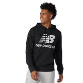 New Balance Felpa Essentials Stacked Logo Uomo Nero | NonSoloSport