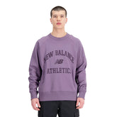 Felpa Uomo New Balance Athletics Girocollo French Terry Viola | NonSoloSport