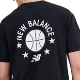 T-Shirt Uomo New Balance Hoops Cotone Nero | NonSoloSport
