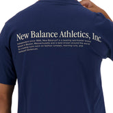 T-Shirt Uomo New Balance Athletics Flocked Blue Navy | NonSoloSport