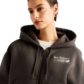 Felpa Donna New Balance Trackside Nero | NonSoloSport