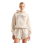 Felpa Donna New Balance Trackside Beige | NonSoloSport