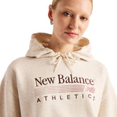 Felpa Donna New Balance Trackside Beige | NonSoloSport