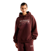 Felpa Donna New Balance Trackside Bordeaux | NonSoloSport