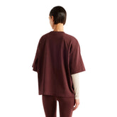 T-Shirt Donna New Balance Overside Trackside Bordeaux | NonSoloSport
