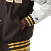 Newera Giacca Heritage Varsity Uomo Marrone Bianco | NonSoloSport