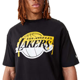 Newera T-Shirt Drip Logo Lakers Uomo Nero | NonSoloSport