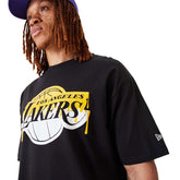 Newera T-Shirt Drip Logo Lakers Uomo Nero | NonSoloSport