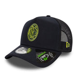 New Era Cappello E-Frame Trucker AC Milan Seasonal Nero Lime | NonSoloSport