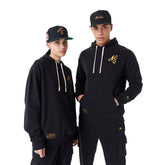 Felpa New Era Script Logo Cappuccio Fleece Nero | NonSoloSport