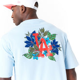 New Era T-Shirt Graphic Floral LA Uomo Azzurro | NonSoloSport