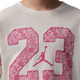 T-Shirt Ragazza Jordan Floral Lace Beige Rosa | NonSoloSport