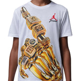 T-Shirt Ragazzo Jordan 23 Skeleton Rings Bianco Oro | NonSoloSport