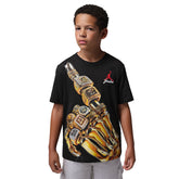 T-Shirt Ragazzo Jordan 23 Skeleton Rings Nero Oro | NonSoloSport