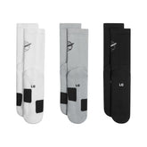 Nike Calze Everyday Crew 3 Pack Bianco Grigio Nero | NonSoloSport