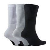 Nike Calze Everyday Crew 3 Pack Bianco Grigio Nero | NonSoloSport