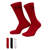 Calze Nike Jordan Essentials 3 Pack Rosso Nero | NonSoloSport