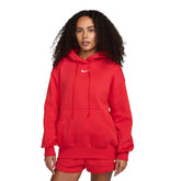 Felpa Donna Nike Sportswear Phoenix Fleece Rosso | NonSoloSport
