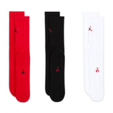 Calze Nike Jordan Crew 3 Pack Rosso Nero Bianco | NonSoloSport