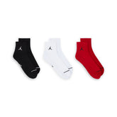 Calze Nike Jordan Ankle 3 Pack Nero Bianco Rosso | NonSoloSport