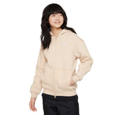 Nike Felpa Sportswear Club Fleece Ragazza Beige | NonSoloSport