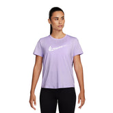 T-Shirt Donna Nike Nk One Swoosh Hbr Dri Fit Ss Top Lilla | NonSoloSport