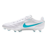 Scarpa da Calcio Uomo Nike Tiempo Ligera Pro Terreni Compatti Bianco Azzurro | NonSoloSport