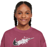 Felpa Bambino Nike Oversized Crew Bordeaux | NonSoloSport
