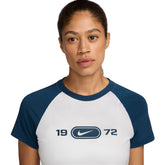 T-shirt Donna Nike Sportswear Chill Knit Bianco Blu | NonSoloSport