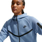 Felpa Donna Nike Sportswear Tech Fleece Windrunner Azzurro Nero | NonSoloSport