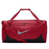 Borsone Training Nike Brasilia Medium Rosso Nero Argento | NonSoloSport