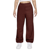 Pantalone Donna Nike Studio Fleece Medium Weight Marrone | NonSoloSport
