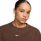 Felpa Donna Nike Studio Fleece Medium Weight Marrone | NonSoloSport