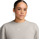 Felpa Donna Nike Studio Fleece Beige | NonSoloSport