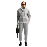 Pantalone Jogger Donna Nike Studio Fleece Medium Weight Grigio | NonSoloSport