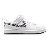 Sneakers Bambino Nike Court Borough Prt Bianco Nero | NonSoloSport