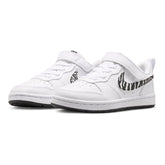 Sneakers Bambino Nike Court Borough Prt Bianco Nero | NonSoloSport