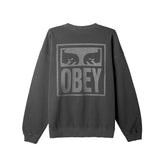 Felpa Uomo Obey Pigment Obey Eyes Icon Extra Grigio | NonSoloSport
