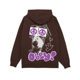 Felpa Donna Obey Peace Eyes Donna Marrone | NonSoloSport