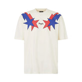 T-Shirt Uomo Phobia Red Blue Starry Lightning Bianco | NonSoloSport