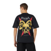 T-Shirt Uomo Phobia Screaming Skulls Nero | NonSoloSport