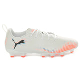 Scarpa da Calcio Ragazzo Puma Future 8 Play Terreni Naturali Compatti Terreni Artificiali Bianco Rosso | NonSoloSport